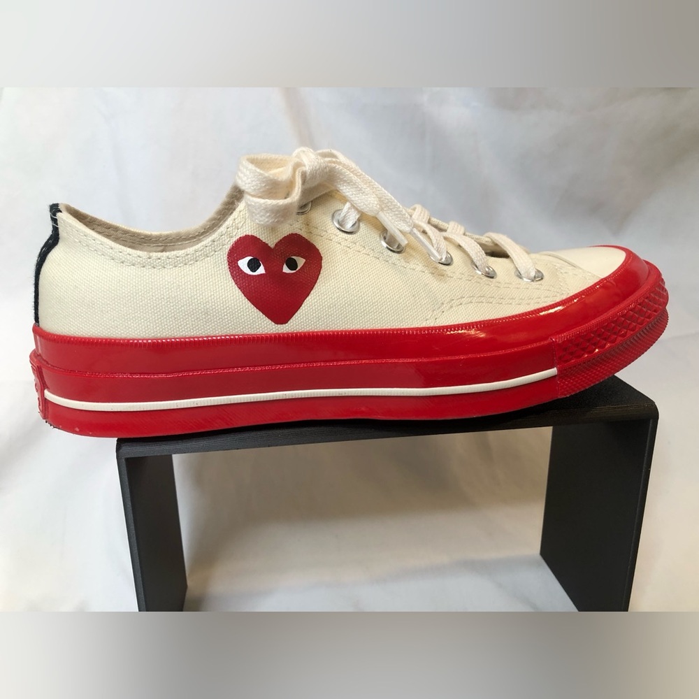 Women’s Converse x Comme De Garçons CTAS Low Top Sneaker - Size 5.5 - No Box - Picture 8 of 12